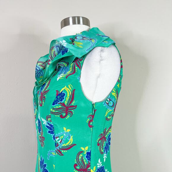 Ralph Lauren | Collection Ashita Silk Purple Label Floral Ruffle Midi Dress 4 - Picture 10 of 12